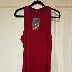 Elegant Red Sleeveless Top